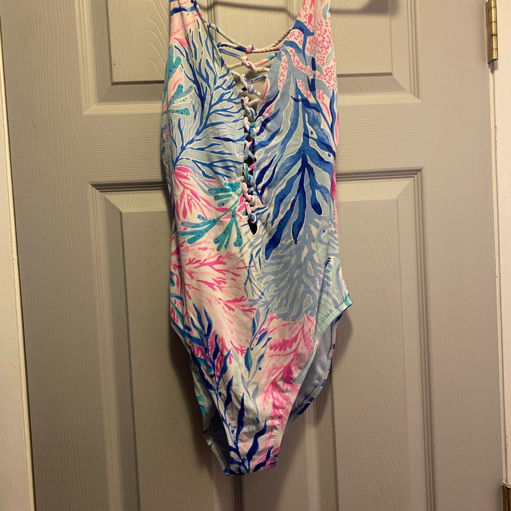 Lilly Pulitzer Pink and Blue One Piece Swimsuit